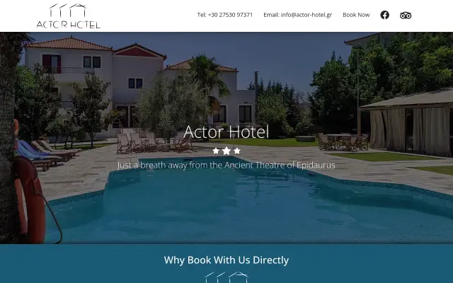 Actor Hotel homepage